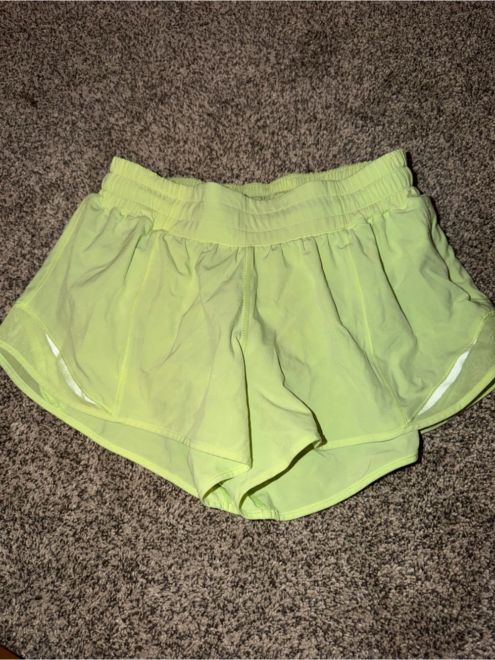lululemon athletica Neon Lime Running Shorts
